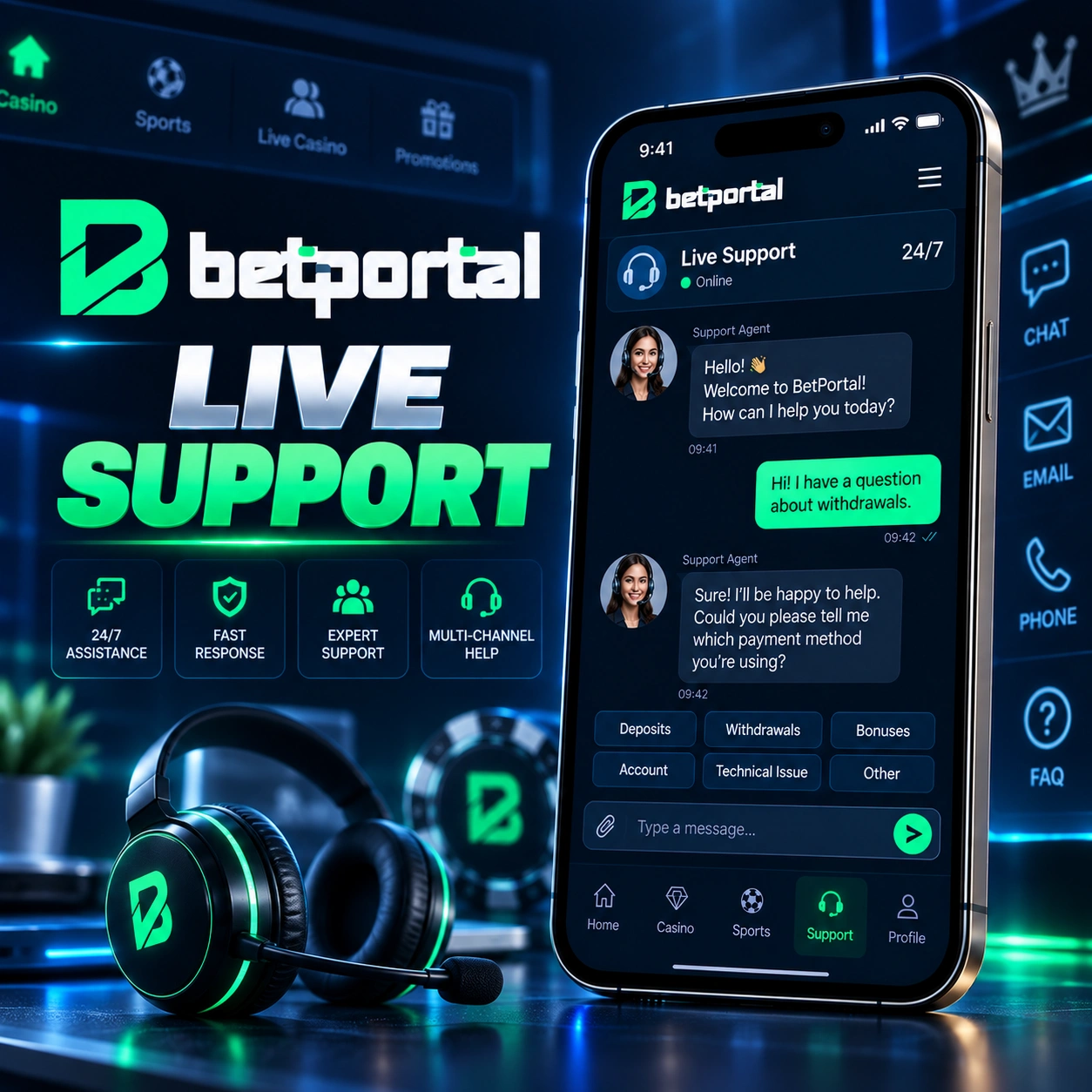 BetPortal Customer Support